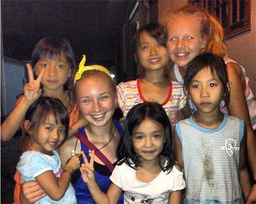 From Evie – “Best night so far! We ate dinner at a local family’s house and were entertained by these adorable young girls! We sang songs, danced, gave piggyback rides and laughed all night!